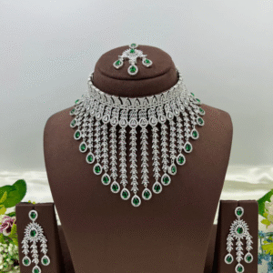 Misha Sparkling Diamond CZ Necklace Set